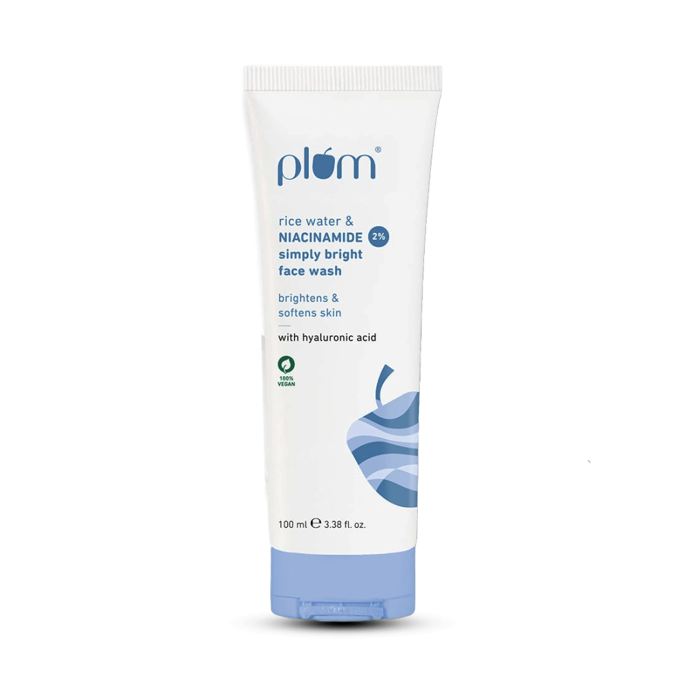 Plum Rice Water & 2% Niacinamide Simply Bright Facewash 100ml