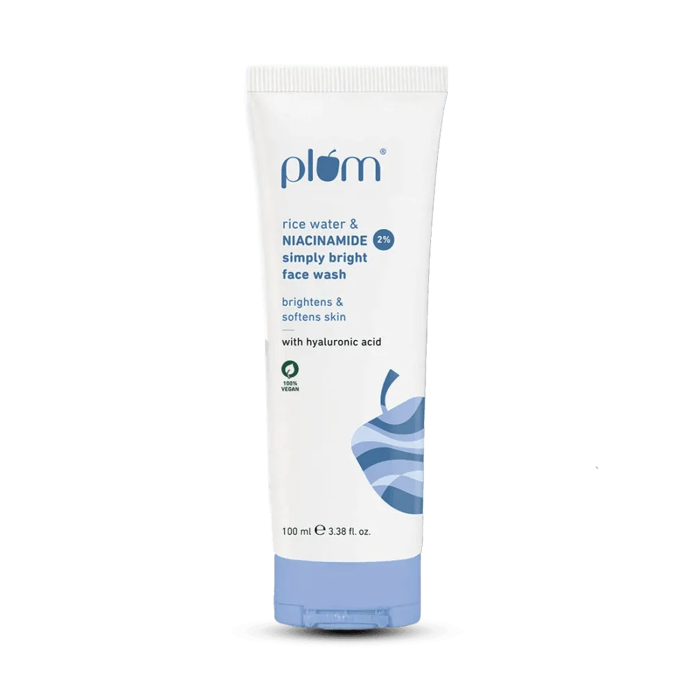 Plum Rice Water & 2% Niacinamide Simply Bright Facewash 100ml