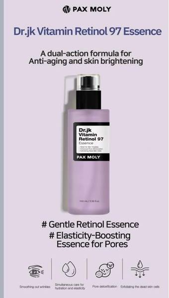 433222295_445520304481526_6085316744266410790_n Pax Moly Dr. JK Vitamin Retinol 97 Essence-100ml - Image 3