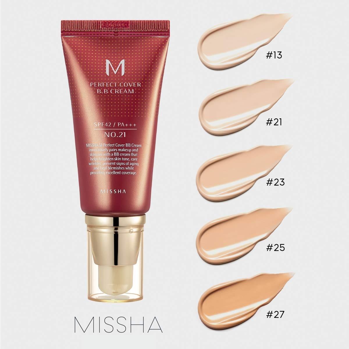 8eFZGY70bGxKr2TEm9tZO0BPNQLJmNmgivII2Q8t Missha Perfect Cover BB Cream #21 SPF 42 PA+++(20ml) - Image 3