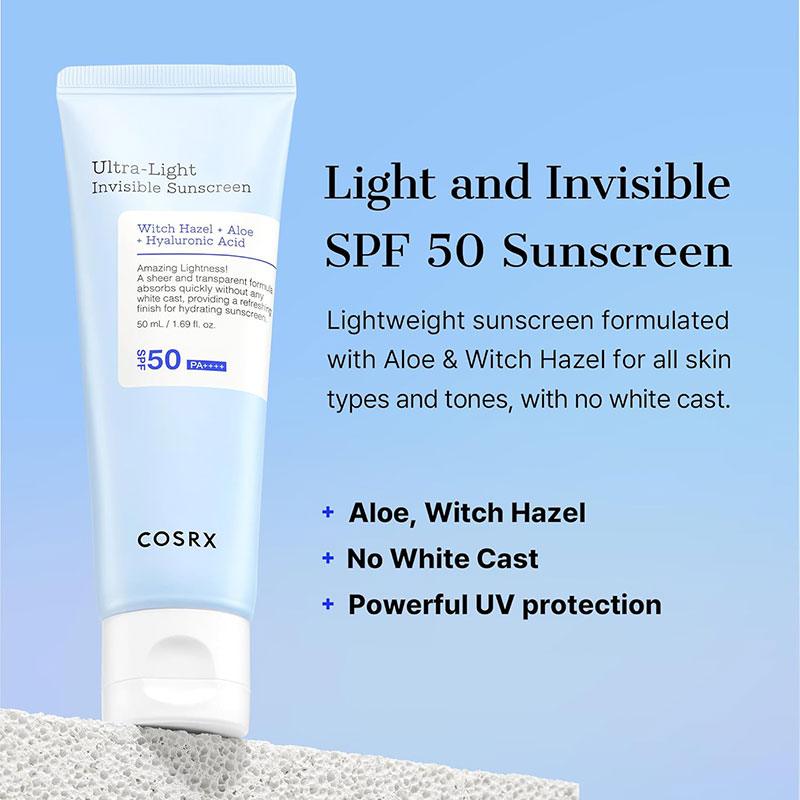Cosrx Ultra Light Invisible Sunscreen SPF50 PA++++ 50ml