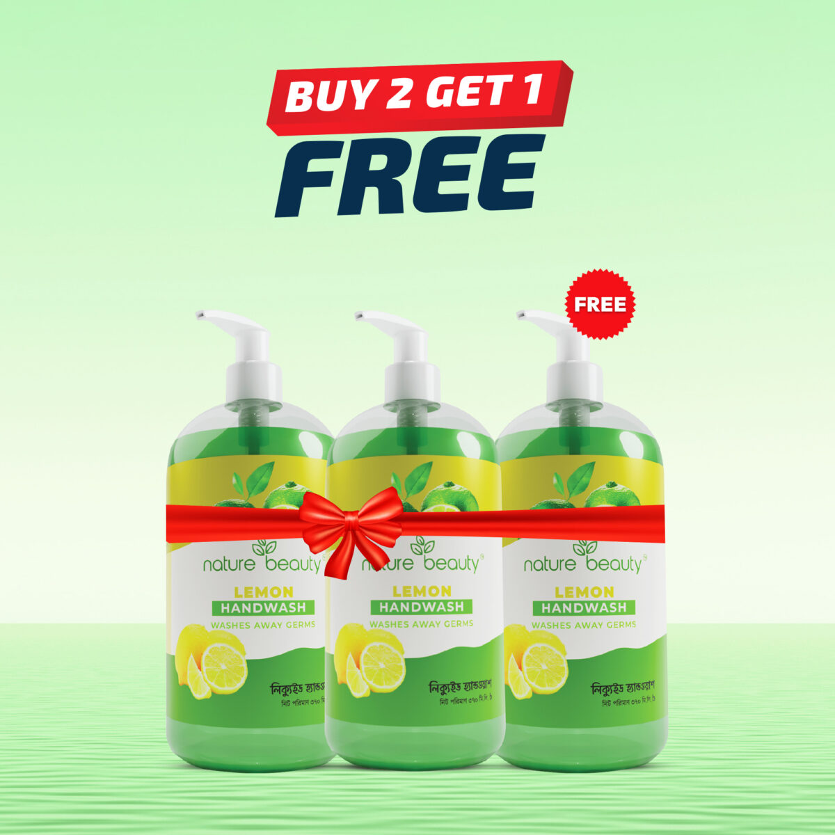 Nature Beauty Handwash (Buy 2 Get 1 Free) 370ml - Image 2