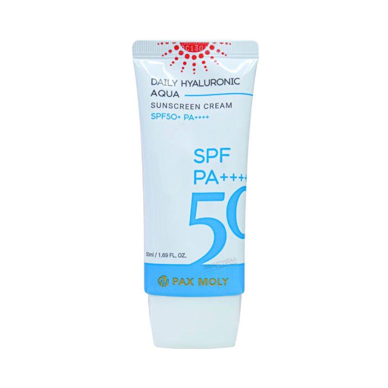 Pax-Moly-Daily-Hyaluronic-Aqua-Sunscreen-Cream-SPF50-PA-50ml-800x800 (1) Pax Moly Daily Hyaluronic Aqua Sunscreen Cream SPF50+ PA++++ - 50 ml - Image 1