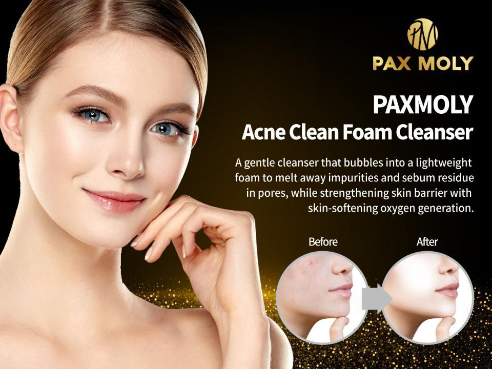 Paxmoly-Acne-Clean-Foam-Cleanser3_sku18796 Pax Moly Acne Clean Foam Cleanser-120ml - Image 3