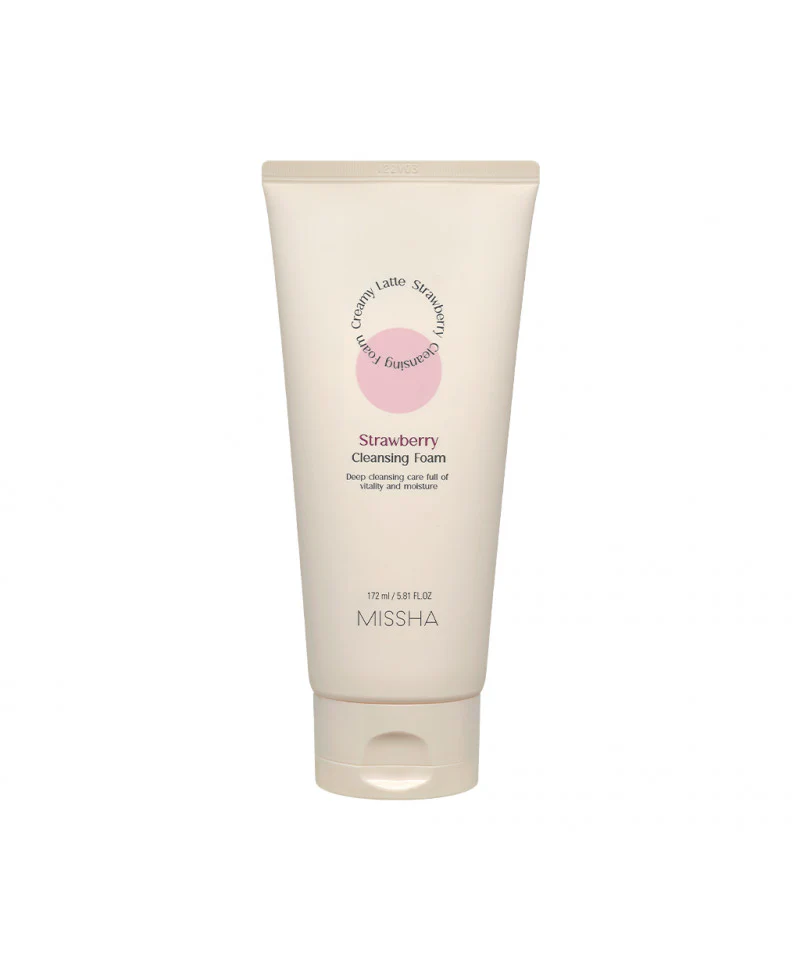 missha_mt_2212001_02_light-800x960_1024x1024 Missha Creamy Latte Strawberry Cleansing Foam 172ml - Image 1