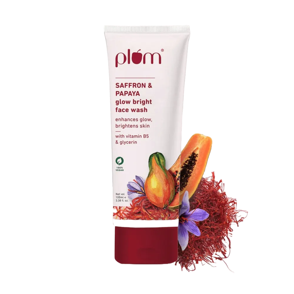 Plum Saffron & Papaya Glow Bright Facewash 100ml