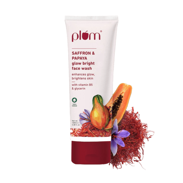 Plum Saffron & Papaya Glow Bright Facewash 100ml