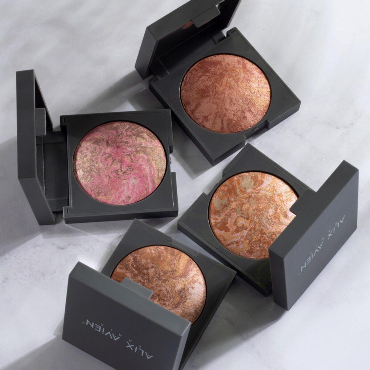 Alix Avien Baked Blush - 101 Marble Peach - 11gm - Image 4