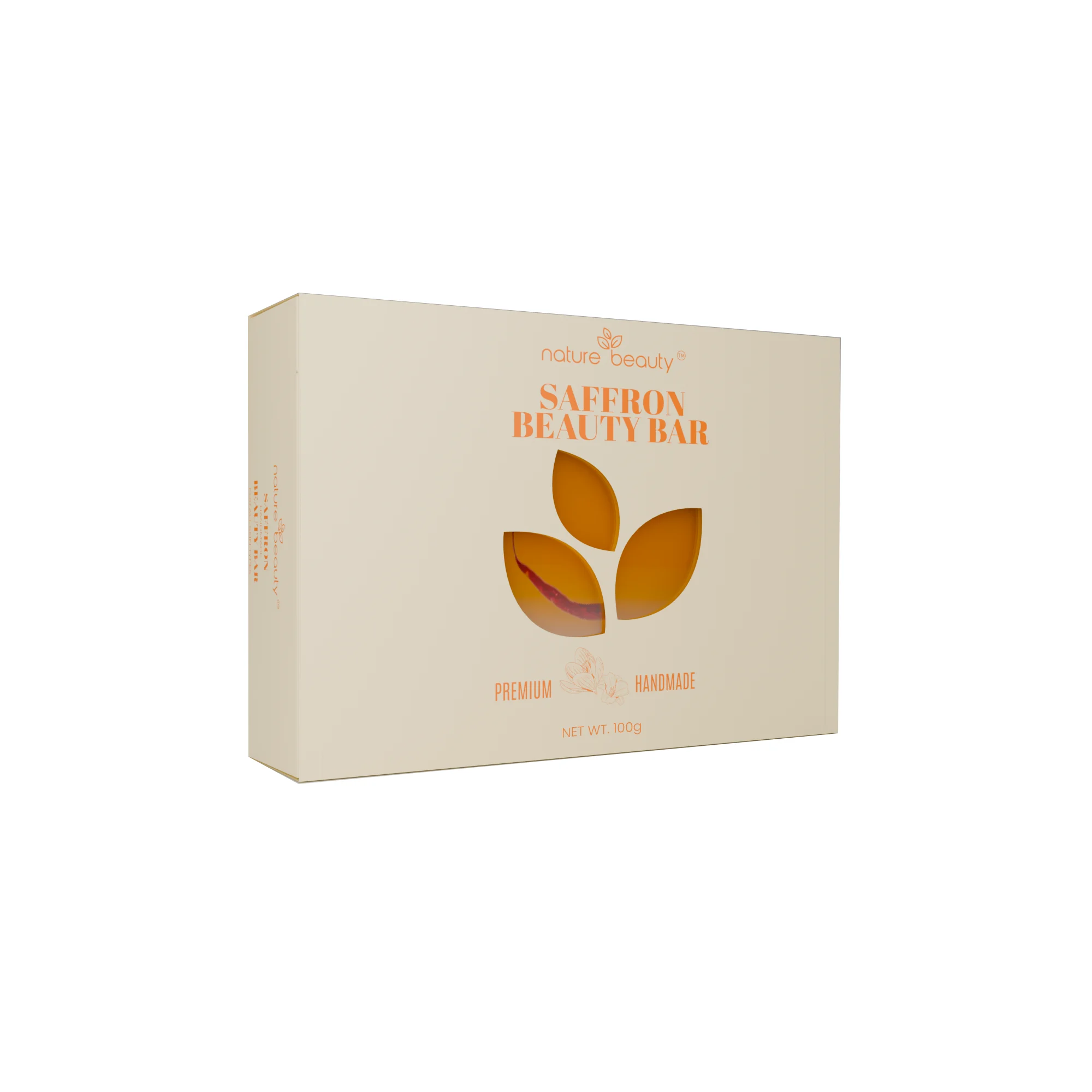 NB Beauty Bar Saffron Nature Beauty Hand-made Beauty Bar Saffron 100g - Image 1