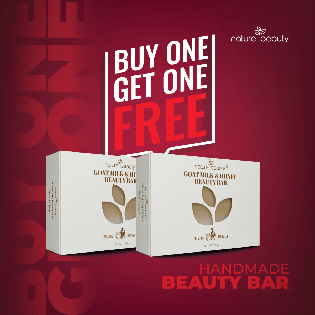 Nature Beauty -Goat Milk & Honey Beauty Bar-Handmade