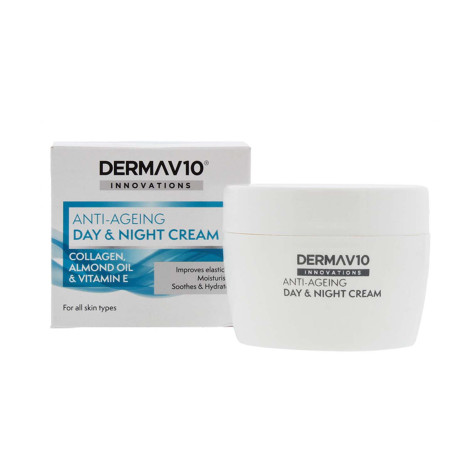 Derma V10 Collagen, Almond Oil & Vitamin E Anti-Ageing Day & Night Cream 50ml