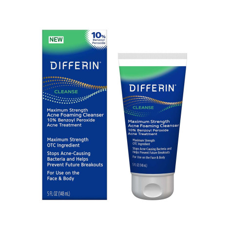 Differin 10% Benzoyl Peroxide Acne Foaming Cleanser 148ml