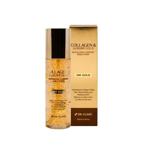 3W Clinic Collagen & Luxury Gold Revitalizing Comfort Gold Toner 200ml