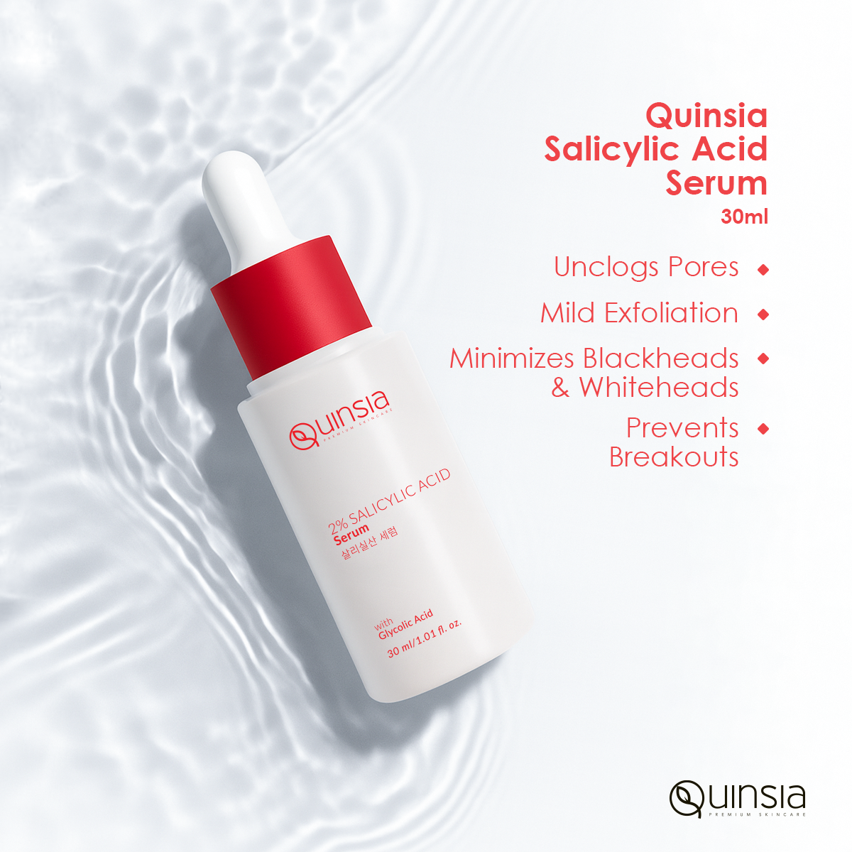 Salicylic-Acid-Serum Quinsia 2% Salicylic Acid Serum – 30ml - Image 2