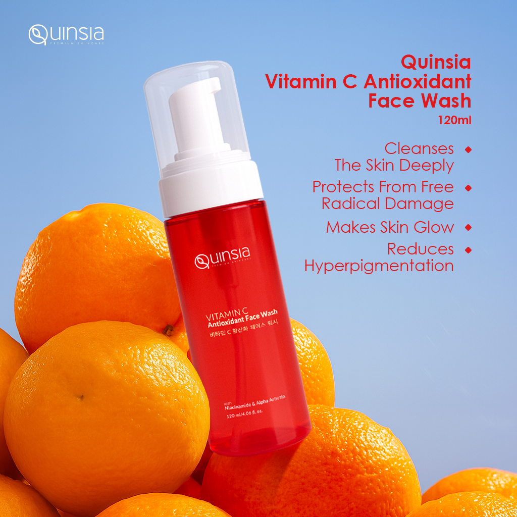 Vitamin-C-Facewash dec Quinsia Vitamin C Antioxidant Face Wash – 120ml - Image 2