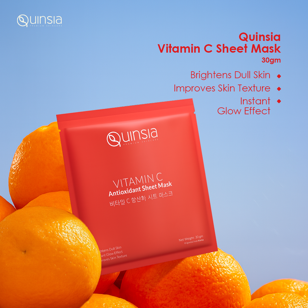 Quinsia Vitamin C Antioxidant Sheet Mask – 30gm