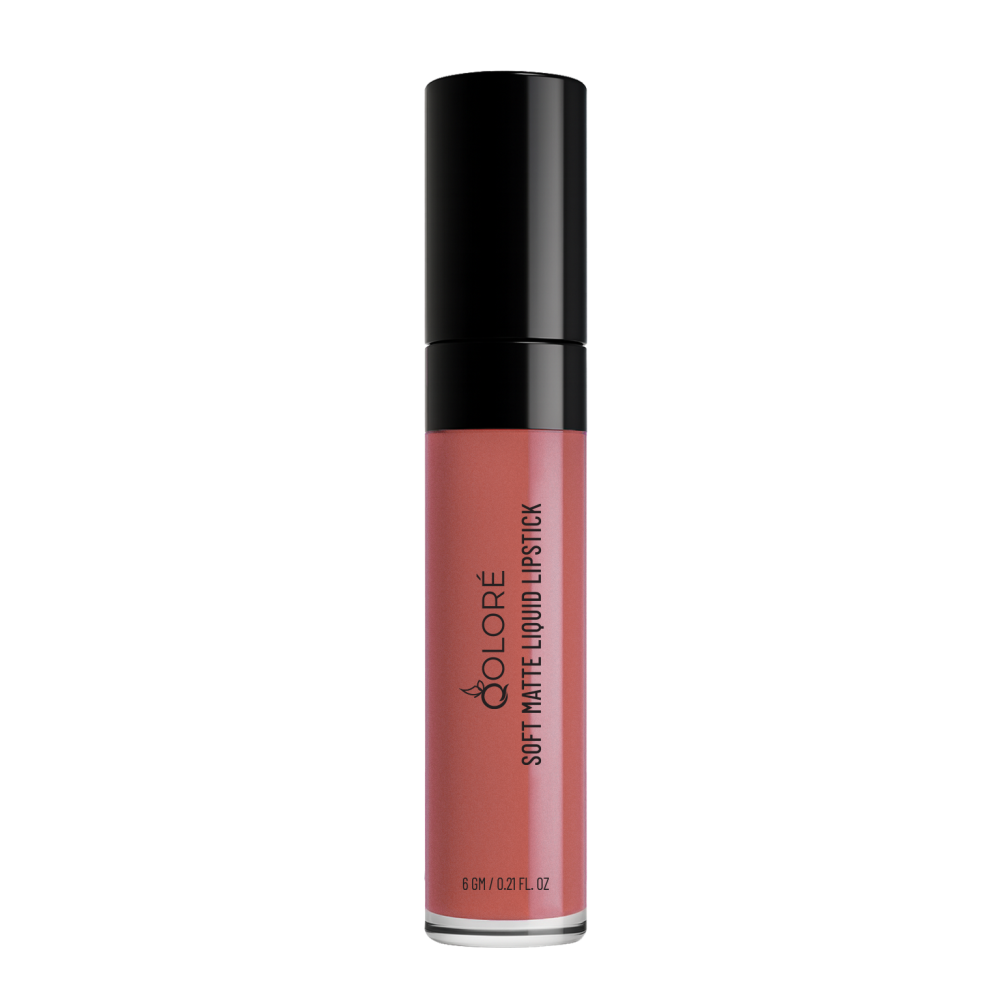 Qolore Soft Matte Liquid Lipstick Brown Mocha 6 gm - Image 1