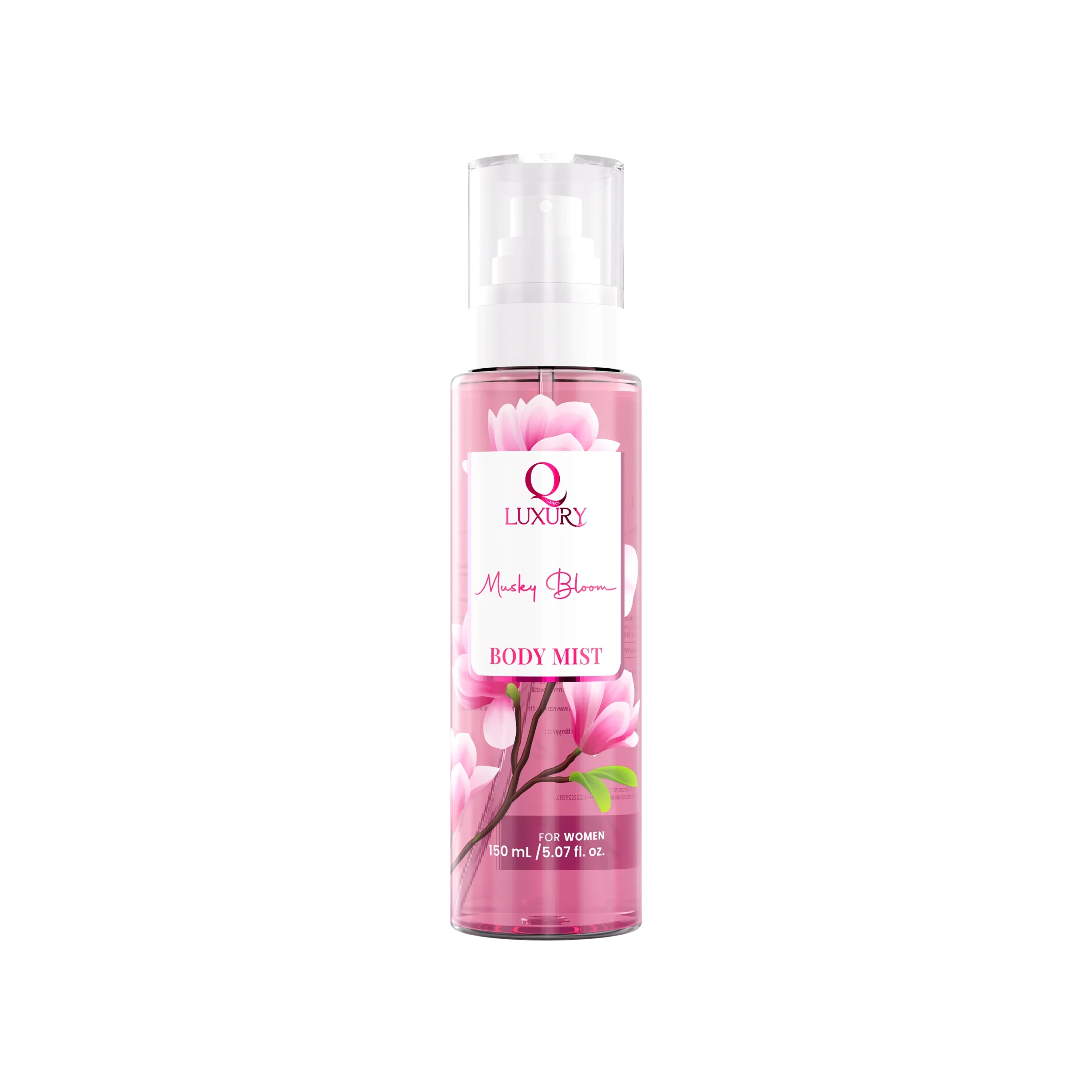 Musley-Bloom-Front Qluxury Musky Bloom Body Mist For Women -150ml