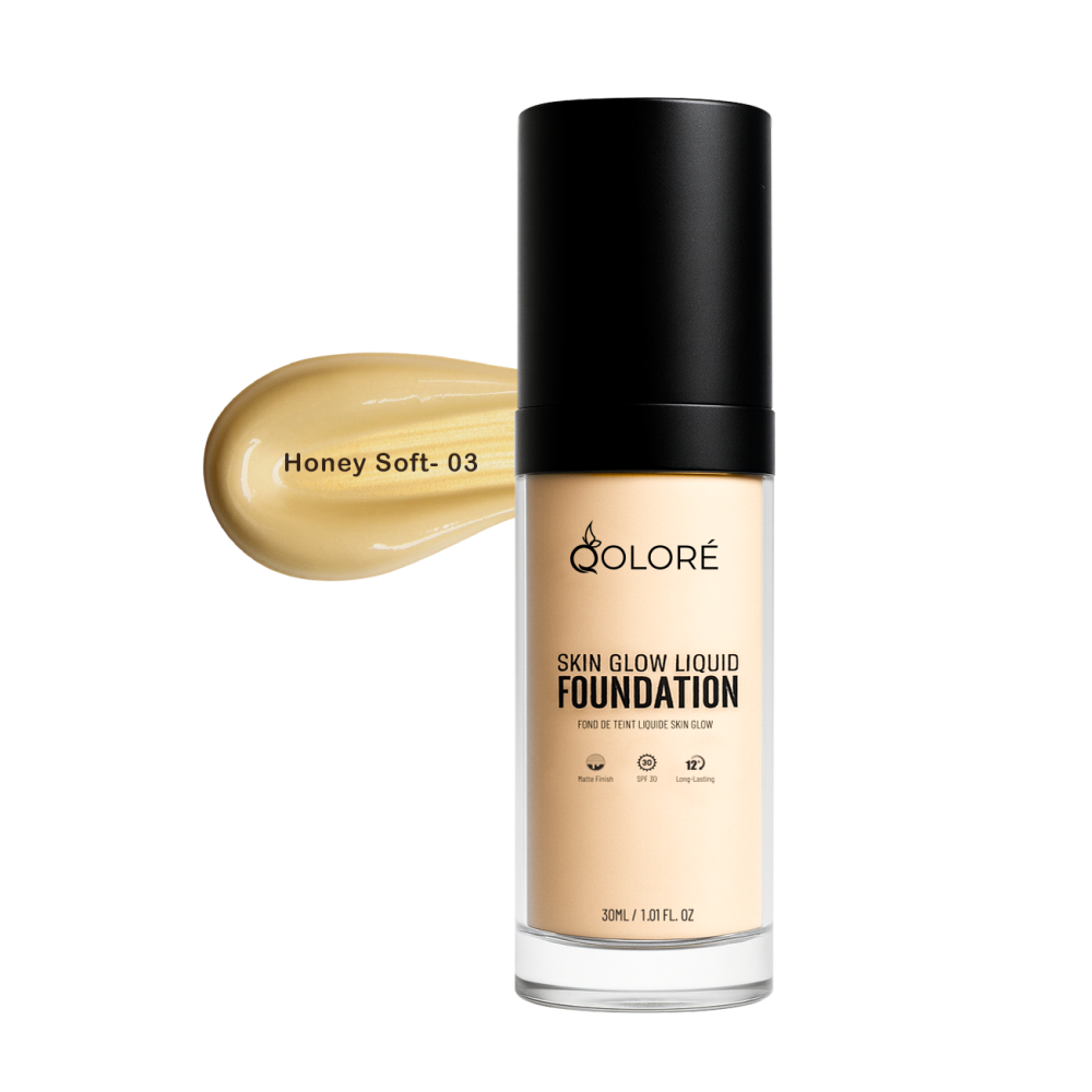 Qolore Skin Glow Liquid Foundation Honey Soft 03- 30ml
