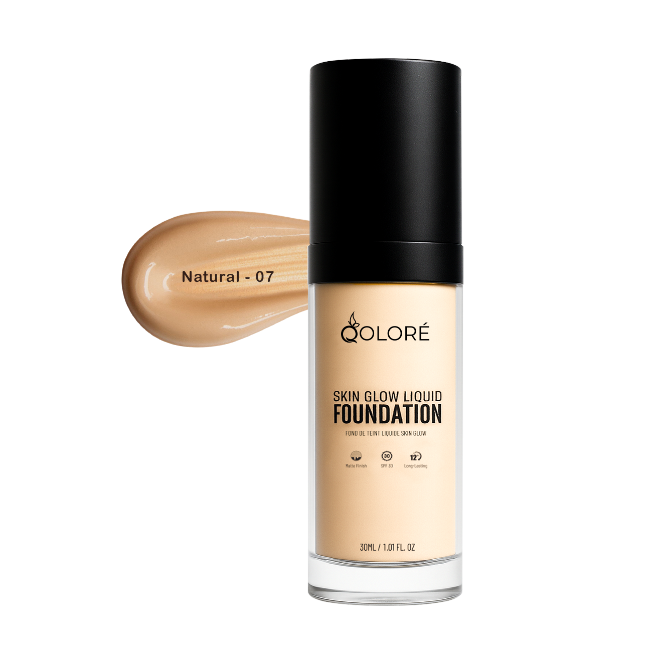 Qolore-Foundation-Natural-07 (1) Qolore Skin Glow Liquid Foundation Natural 07- 30ml - Image 1