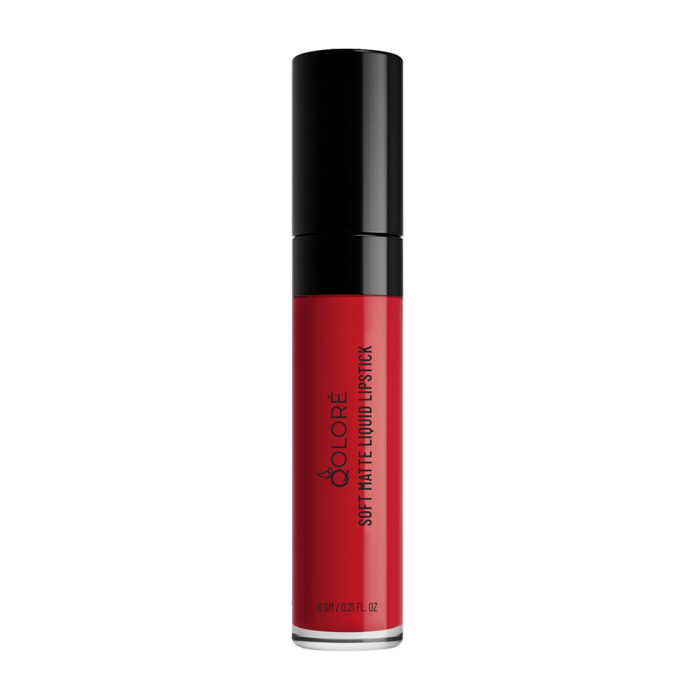 Qolore Soft Matte Liquid Lipstick Scarlet Red 6 gm