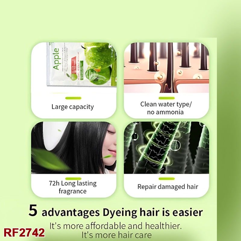 Apple AMMONIA FREE BLACK SHAMPOO 10 Pcs Box