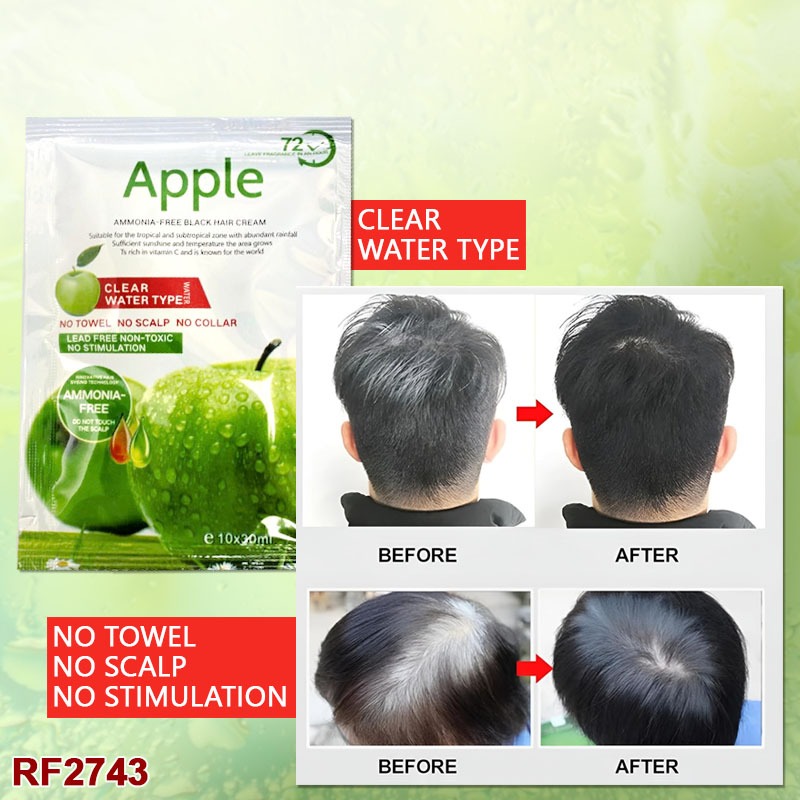 Apple AMMONIA FREE BLACK SHAMPOO 10 Pcs Box