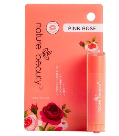 Nature Beauty Pink Rose Lip Balm 3.4gm