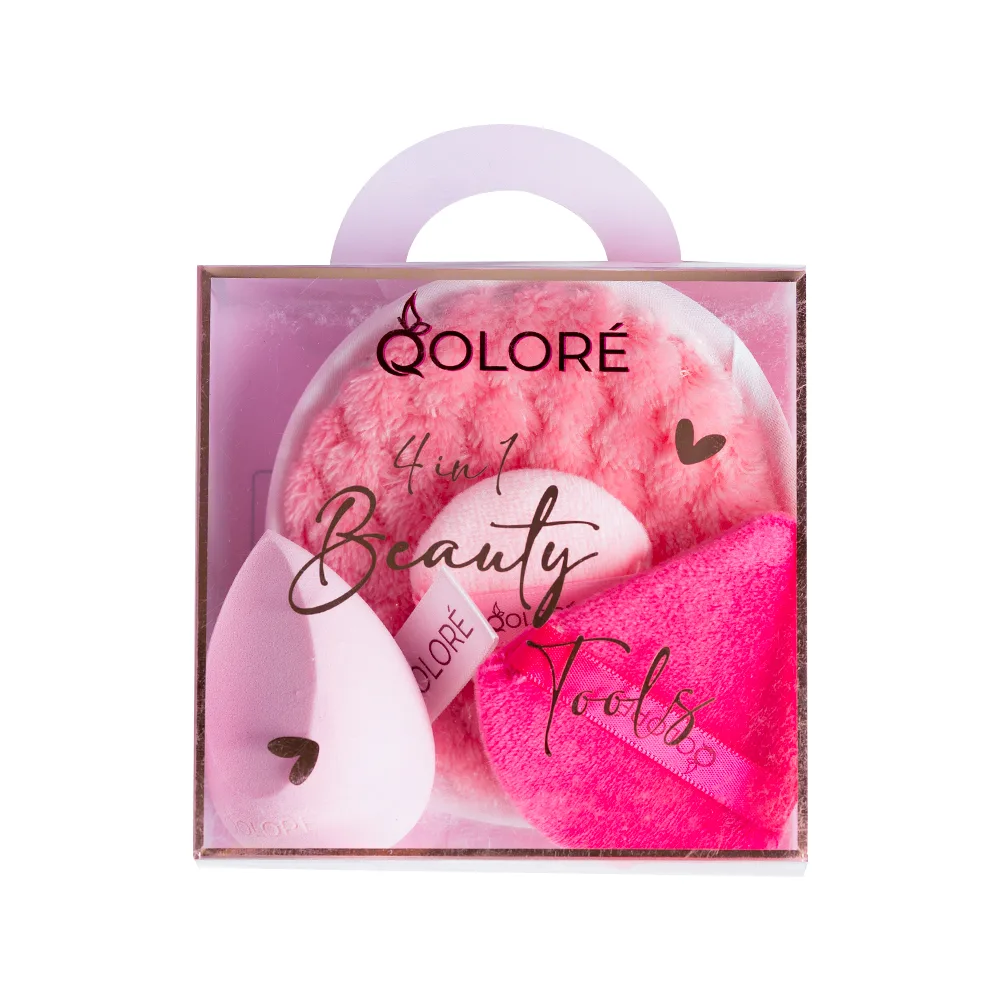 Qolore 4-in-1 Beauty Tools Set - Pink